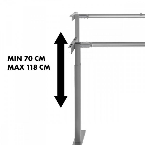 Biurko z regulacją wysokości MC-790NG  max 60kg Szare