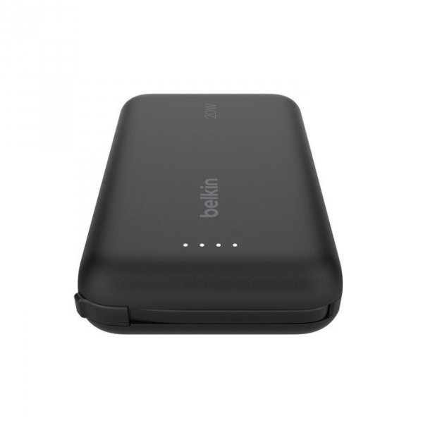PowerBank BoostCharge 10k mAh 20w wbudowany kabel-C, port-C, czarny
