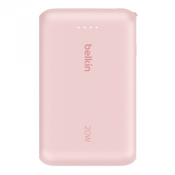 PowerBank BoostCharge 10k mAh 20w wbudowany kabel-C, port-C, różowy