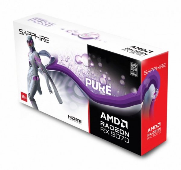 Karta graficzna Radeon RX 9070 PURE 16GB OC GDDR6 256bit 2DP/2HDMI