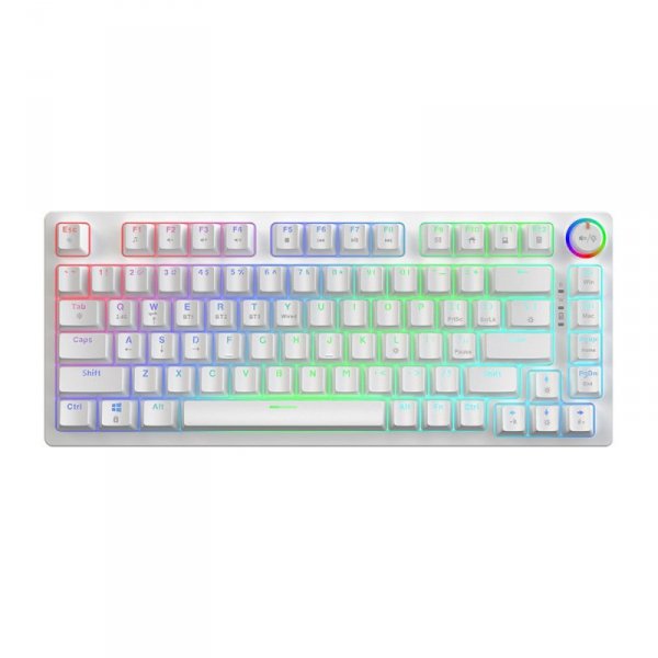 Klawiatura mechaniczna bezprzewodowa PHENIX WHITE Gateron Yellow, ABS