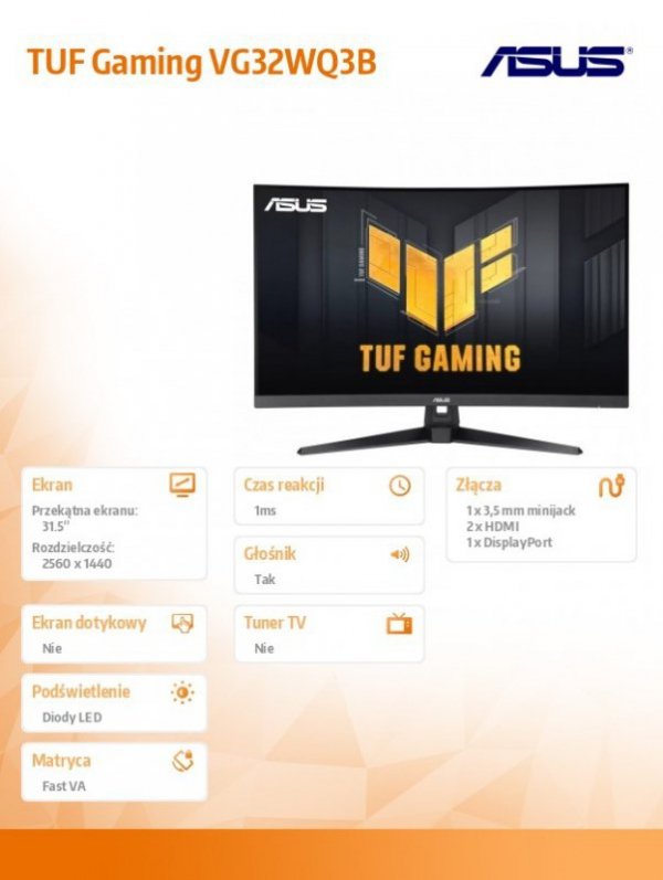 Monitor 31.5 cala VG32WQ3B HDMI DP