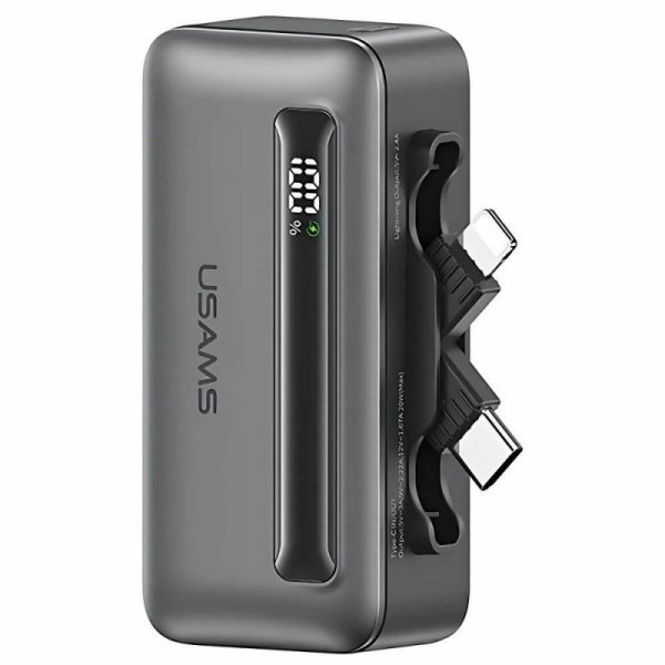 Powerbank 4500mAh 20W USB-C/Lightning Fast Charge szary
