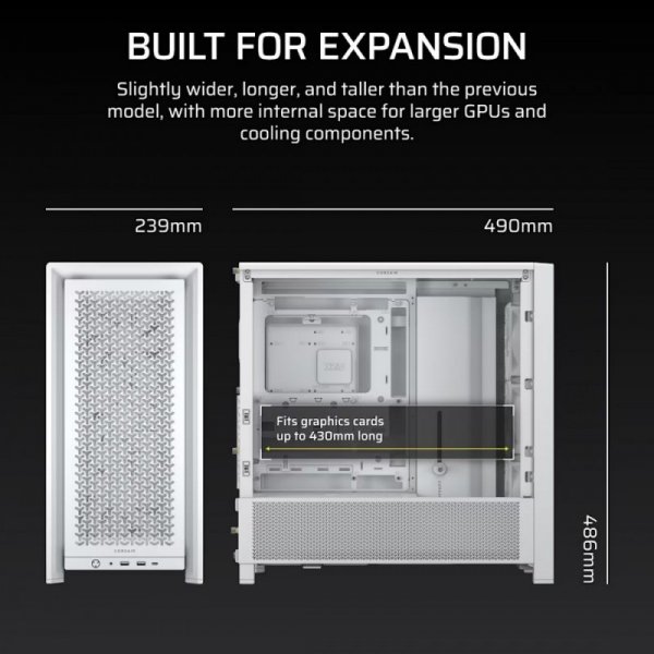 Obudowa FRAME 4000D RS White Mid Tower ATX