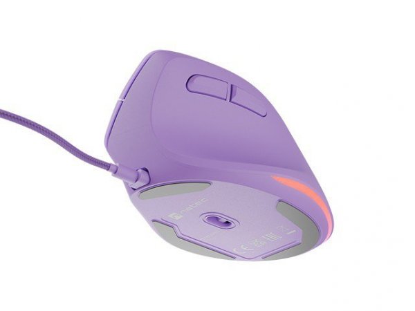 Mysz wertykalna CRAKE 2 PRO 128000DPI optyczna lawendowa