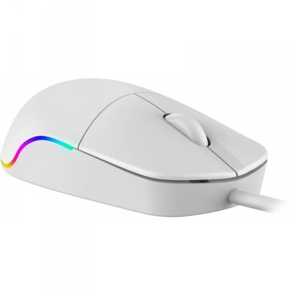 Mysz przewodowa AZORA MB-241 1200 DPI biała podświetlenie