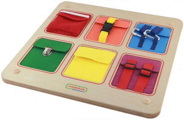 Kieszonki Do Zamykania i Otwierania Zamki Tablica Ścienna Masterkidz