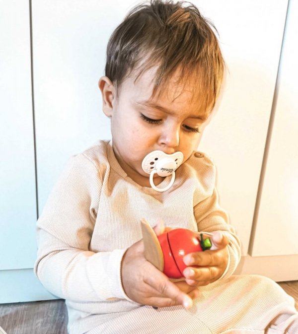 TOOKY TOY Drewniane Warzywa do Krojenia w Skrzynce 20 el.