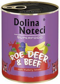 DOLINA NOTECI Superfood z sarną i wołowiną - mokra karma dla psa - 800g