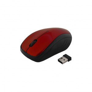 Mysz bezprzewodowo-optyczna USB AM-92E czerwona