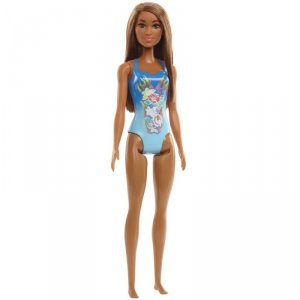 Lalka Barbie Plażowa w niebieskim kostiumie