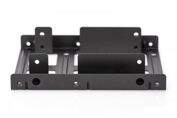 Ramka montażowa/Adapter SSD/HDD 2x 2.5&quot; do 3.5&quot; (ATA, SATA, SSD) metalowa ,zestaw, czarna