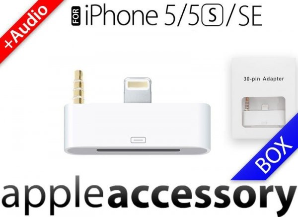 Adapter Lightning 8 do 30 PIN do Apple iPhone 5 5S 5C SE Audio