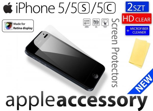 Folia Retina Display iPhone 5 5S 5C Poliwęglan 2 szt.