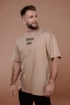 T-shirt oversize do tańca BÁILALO LOCO - beż