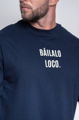 T-shirt oversize &quot;BAILALO LOCO&quot; granat