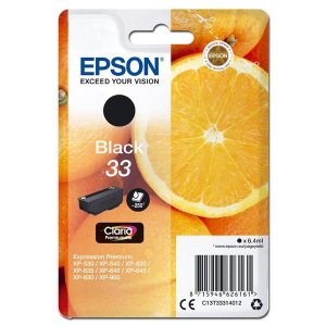 Epson oryginalny ink / tusz C13T33314012, T33, black, 6,4ml