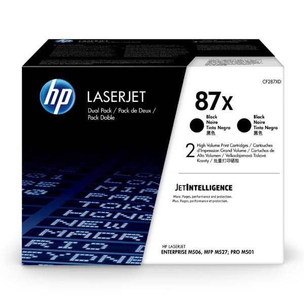 HP oryginalny toner CF287XD, HP 87X, black, 36000 (2x18000)s, dual pack, 2x2,7 kg, EOL