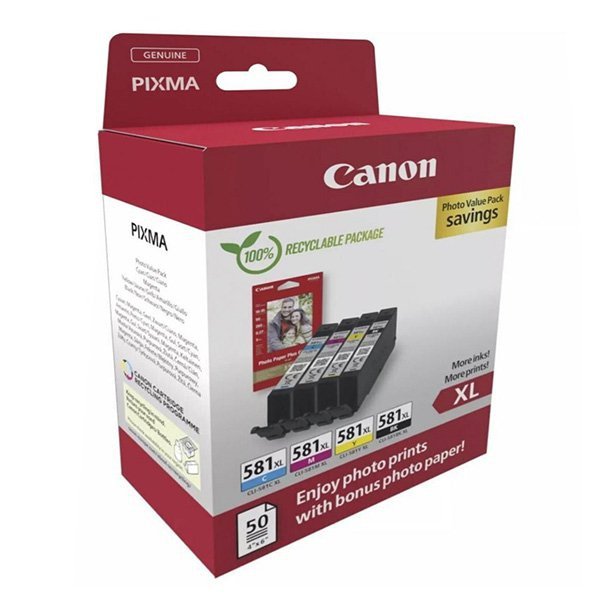 Canon oryginalny ink / tusz CLI-581XL Photo Value Pack, 2052C006, CMYK