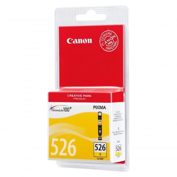 Canon oryginalny ink / tusz CLI-526 Y, 4543B006, yellow, blister z ochroną, 9ml