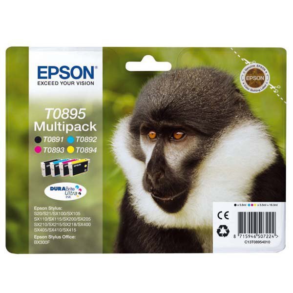 Epson oryginalny ink / tusz C13T08954010, CMYK, 3x3,5/5,8ml