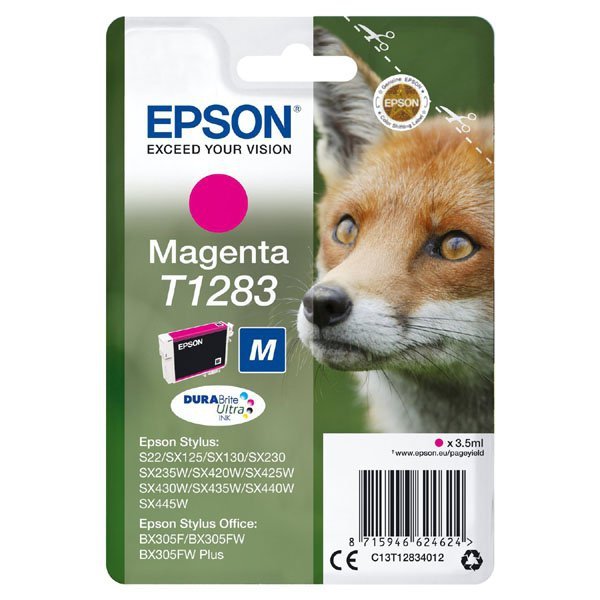 Epson oryginalny ink / tusz C13T12834022, T1283, magenta, blister, 3,5ml