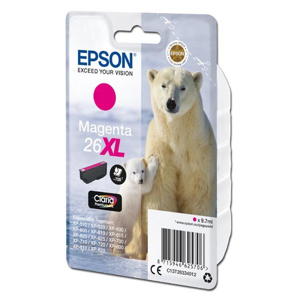 Epson oryginalny ink / tusz C13T26334012, T263340, 26XL, magenta, 9,7ml