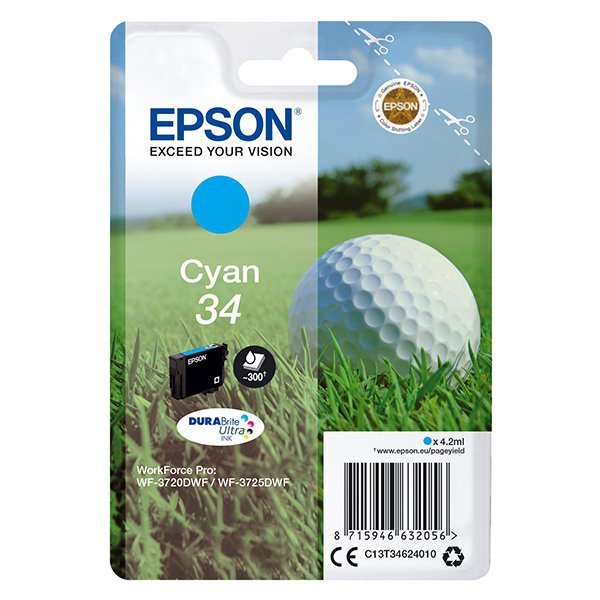 Epson oryginalny ink / tusz C13T34624010, T346240, cyan, 4.2ml