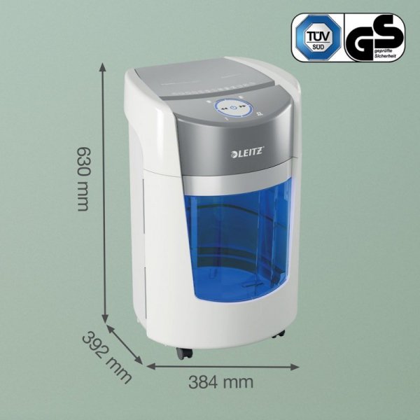 Niszczarka Leitz IQ OptiMax Small Office 350, 22l, P5, 8 kartek, Automatyczny Start/Stop, Funkcja cofania, Obrotowy pojemnik - 3