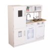 Drewniana kuchnia dla dzieci światło led + garnki ECOTOYS