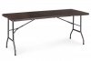 Zestaw cateringowy stół bankietowy 180 cm + 2 ławki brąz ModernHome