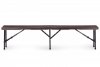 Zestaw cateringowy stół bankietowy 180 cm + 2 ławki brąz ModernHome