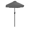 Prostokątny duży parasol ogrodowy skośny łamany z korbą szary 200x140 cm MultiGarden