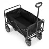 Wózek transportowy składany duży wózek ogrodowy plażowy czarny 47x105 cm MultiGarden