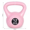 Kettlebell kettle 12 kg do ćwiczeń hantla kula odważnik obciążenie ciężar fitness różowy ModernHome