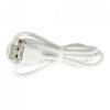 Wentylator biurkowy wiatrak przenośny bezprzewodowy USB z akumulatorem regulowany 4 poziomy mocy LED 38cm biały