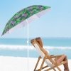 Parasol ogrodowy plażowy regulowany łamany 150cm liście UV