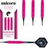 Lotki do darta Unicorn Core Plus Rubberised Brass Pink 3 szt
