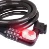 Zapięcie rowerowe, zamek szyfrowy W-TEC Bahrand 12*1800mm ze światłem LED