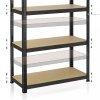 Regał magazynowy 5 poziomów czarny 875 kg 180 x 90 x 40 cm