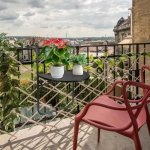 Stolik balkonowy składany zawieszany na balustradę czarny ModernHome