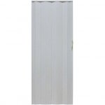 Drzwi harmonijkowe 001P BIAŁY DĄB MAT - 80 cm