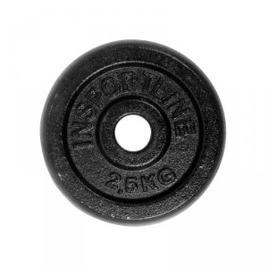 Żeliwne obciążenie talerz do sztangi 30mm inSPORTline Castblack 2,5 kg 30 mm