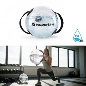 Wodna piłka obciążeniowa inSPORTline Flowball ∙ max 15 kg ∙ wypełniana wodą ∙ uchwyty