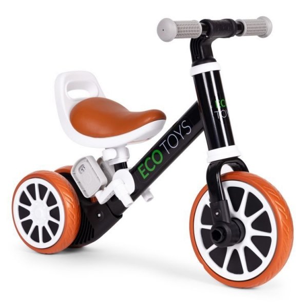 Rowerek biegowy jeździk z pedałami 2w1 czarny ECOTOYS
