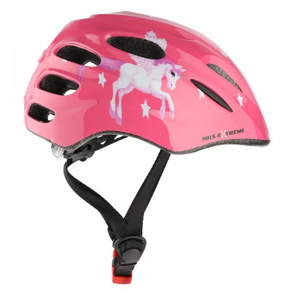 MTW01 LED RÓŻOWY ROZM. S (44-50 cm) KASK NILS EXTREME
