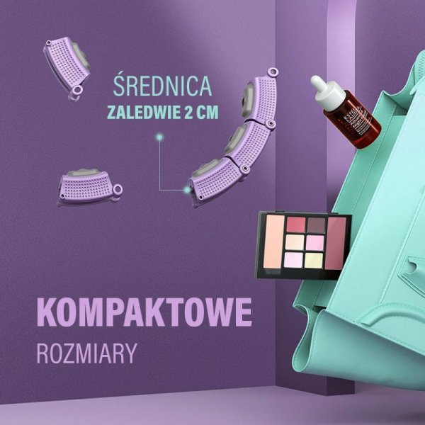 HHM14 HULA HOP VIOLET Z MAGNESAMI I OBCIĄŻNIKIEM + LICZNIK HMS