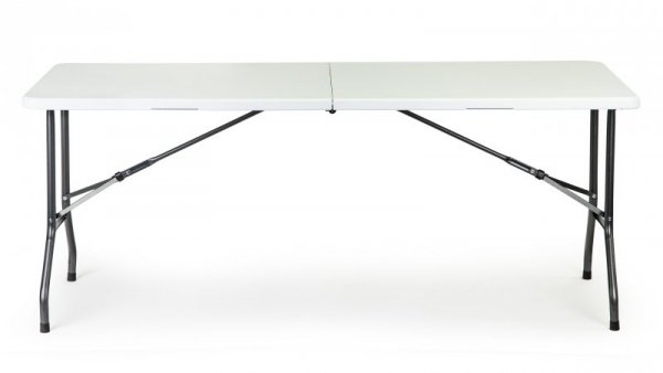 Stół cateringowy 180 cm składany w walizkę biały ModernHome
