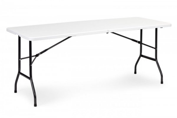 Stół cateringowy 180 cm składany w walizkę biały ModernHome