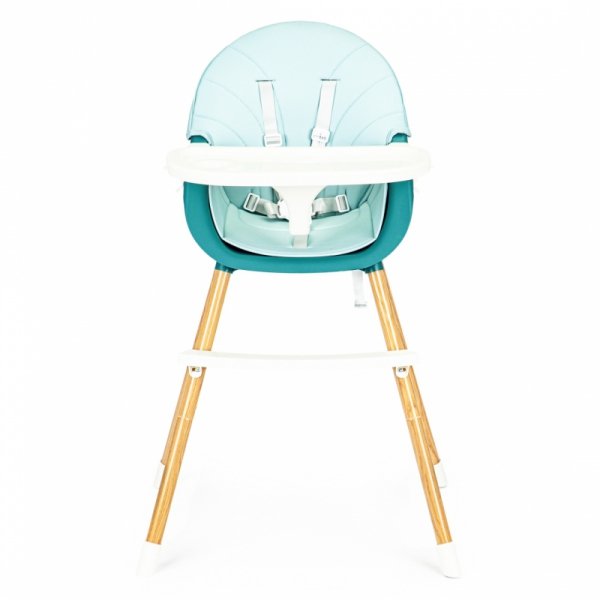 Krzesełko fotelik do karmienia 2w1 niebieskie ECOTOYS